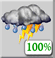 Cloudy, Light Rain Showers and Chance Thunderstorms Cloudy, Light Rain Showers and Chance Thunderstorms